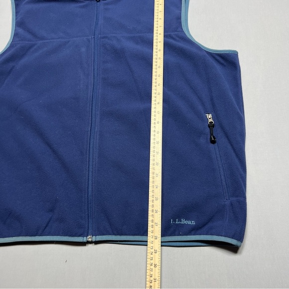 L.L. Bean Blue Fleece Vest with High Collar Men’s Size XXXL - Picture 11 of 12